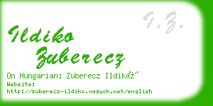 ildiko zuberecz business card